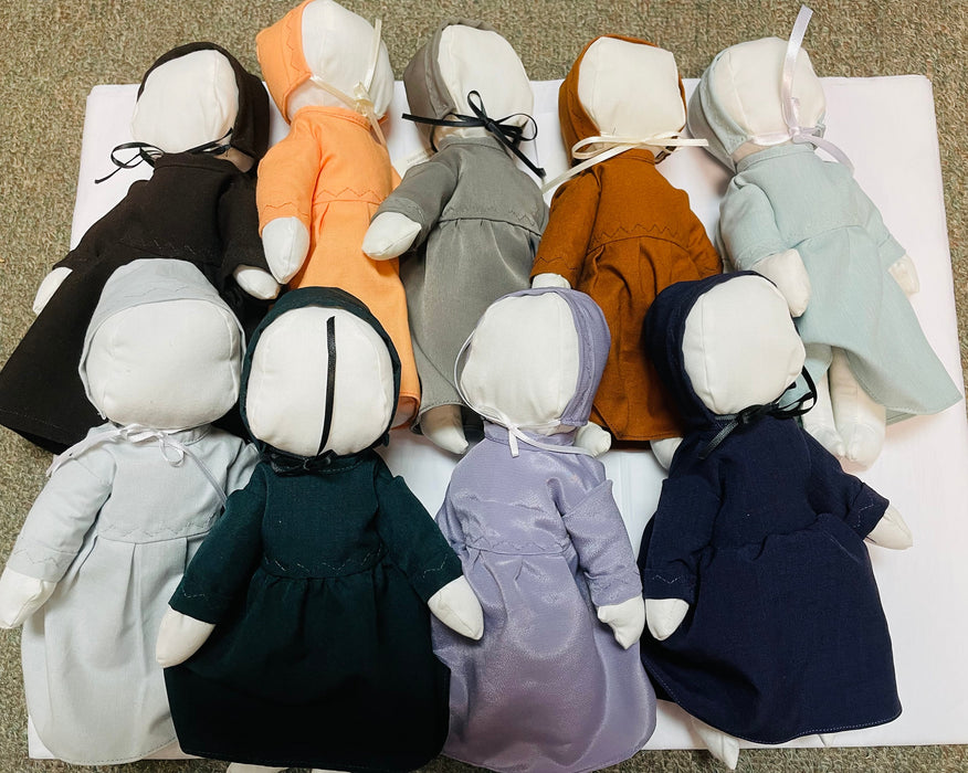 Handmade Amish Boy Doll 9" Available in Several Colors