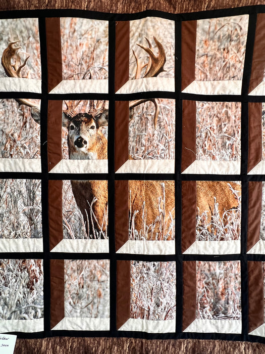 Deer in the Attic Window Quilt Kit - Make a Wildlife Quilt Top