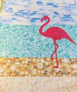 Beach Flamingo Wall Hanging 21 x 26