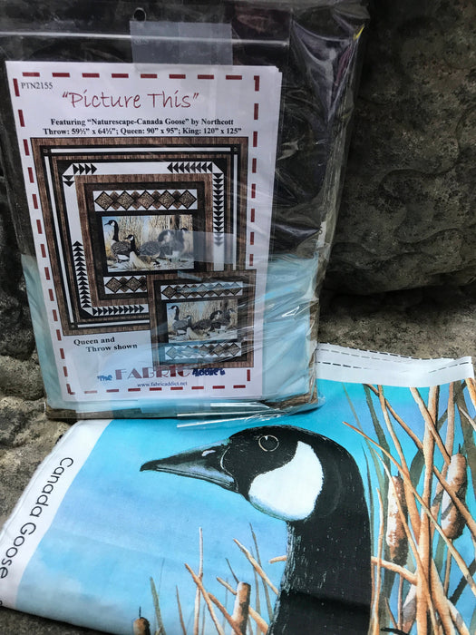 Canada Goose Quilt Kit Hunting Cabin Man Cave 60 x 65 By Paul Twitchell
