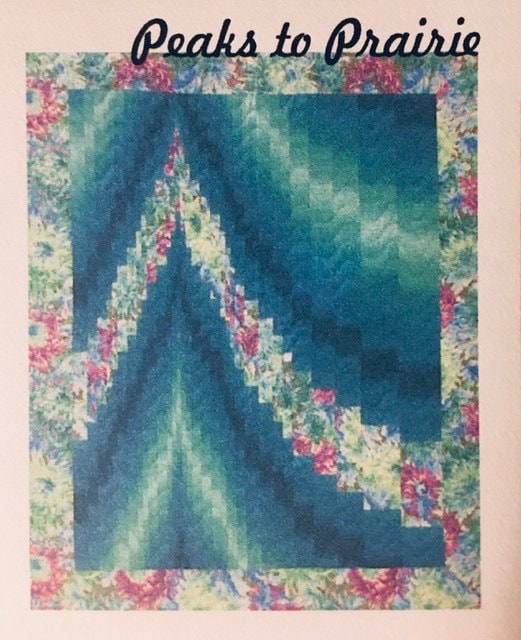 Two Fabric Bargello Pattern Sew Simple Easy Quilt Pattern Ombré fabric By Claire Webber