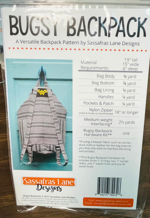 Buggy backpack pattern sassafras lane designs