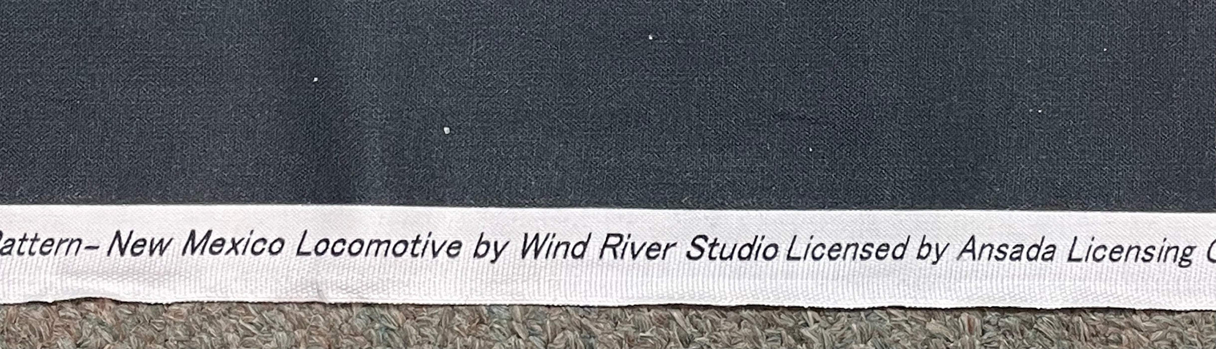 Steam engine locomotive fabric panel New Mexico Wind River Studio