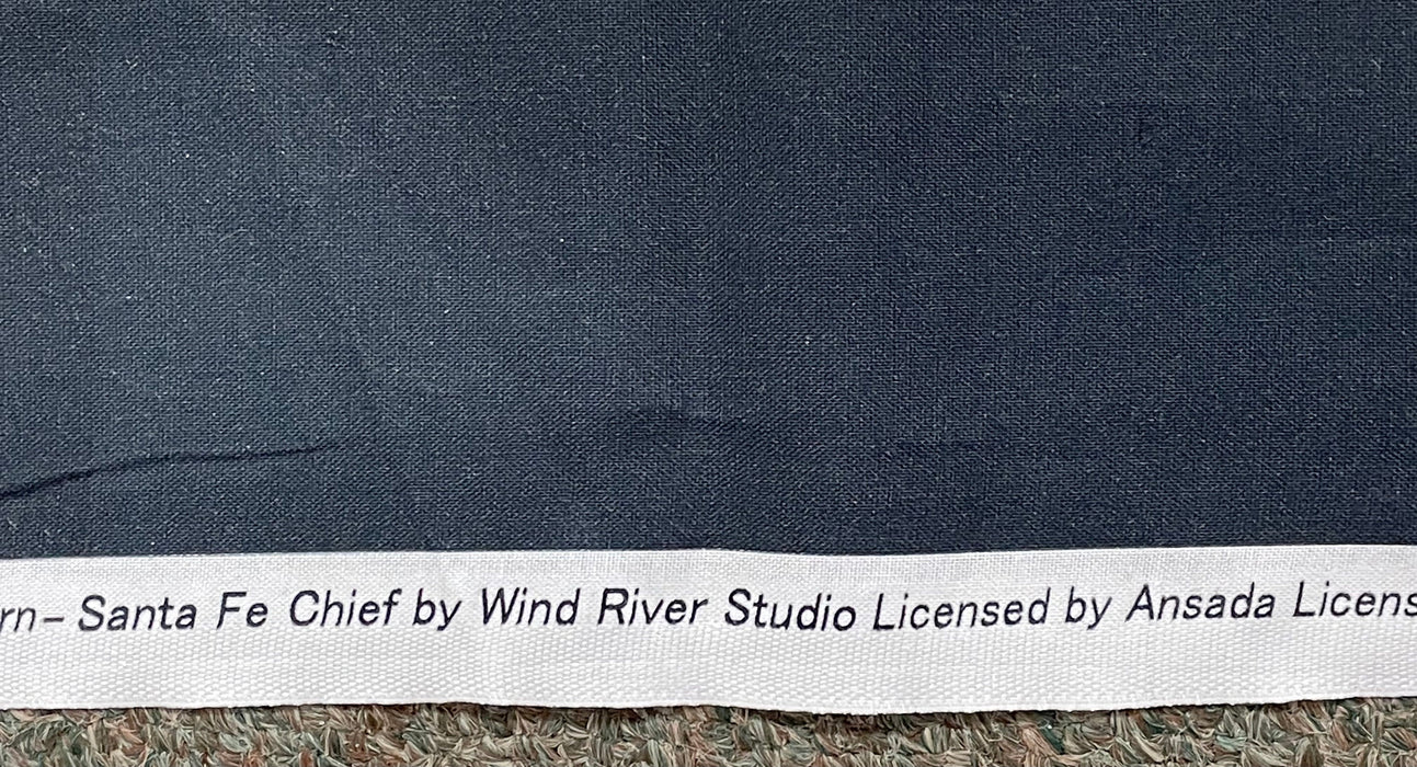 Santa Fe Chief locomotive train diesel Fabric panel Wind River Studio J Craig Thorpe Ansada licensing Cotton fabric panel 36x42
