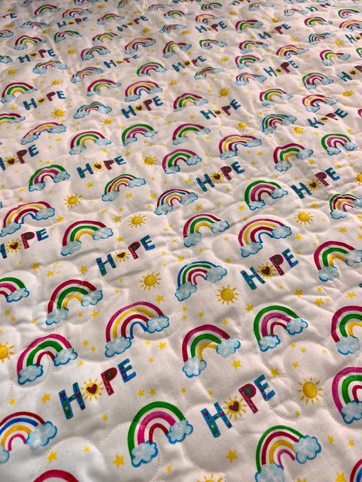 Precious Moments "Let Your Dreams Set Sail" Noah's Ark Baby Quilt featuring Rainbow of Hope