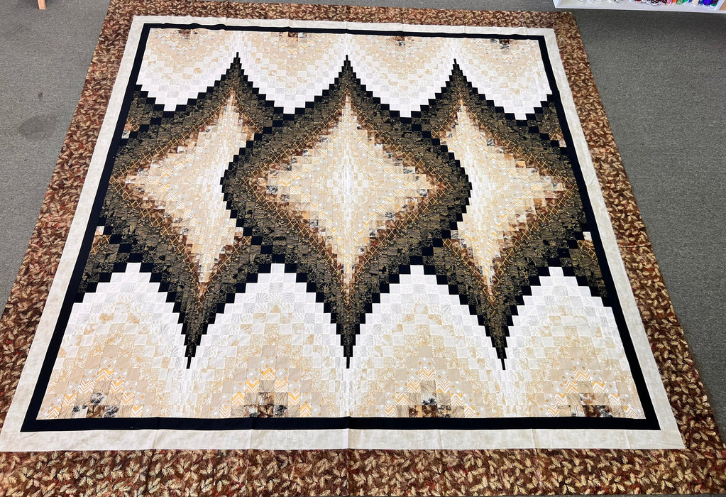 Radiant Jewel Argyle Bargello Quilt Top